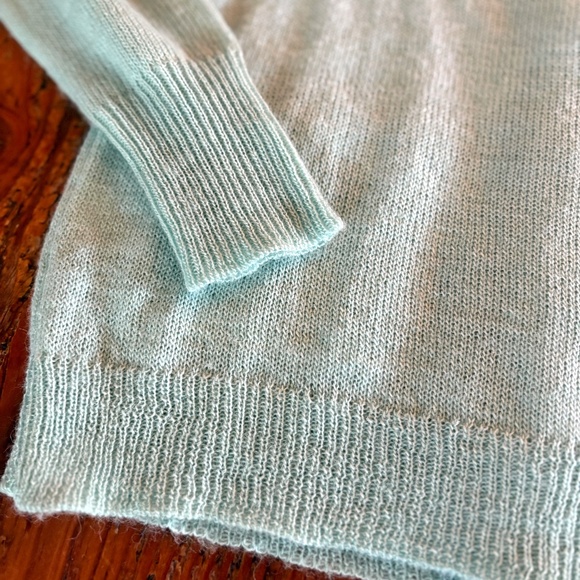 J Crew Blue Cardigan Sweater Jeweled Buttons, Pockets Size Small Italian Alpaca - Picture 10 of 10